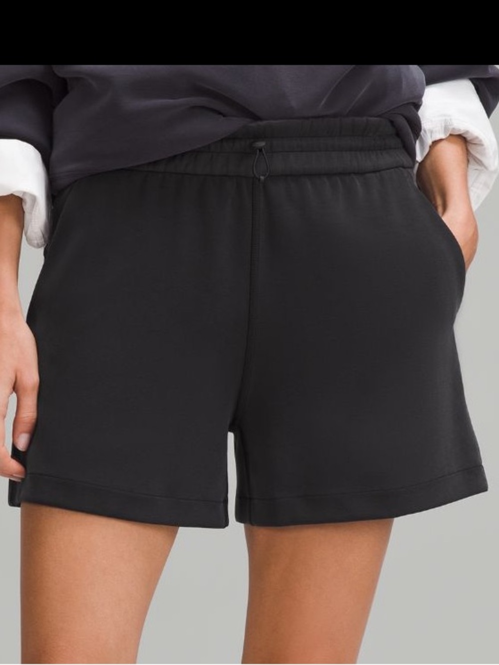Lululemon Softstreme High Rise Short Athleisure Loungewear Everyday Comfy Black